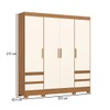 Guarda-Roupa Casal 4 Portas 4 Gavetas B383 Cinamomo/Off White - Henn