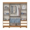 Guarda-Roupa Casal 4 Portas 4 Gavetas B383 Cinamomo/Off White - Henn