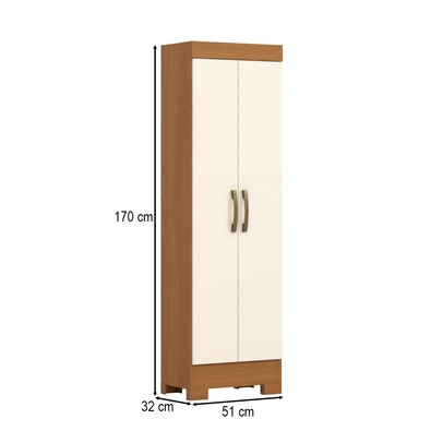 Armário Multiuso 2 Portas B387 Cinamomo/Off White - Henn