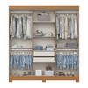 Guarda-Roupa Casal Leonard 6 Portas 2 Gavetas Cinamomo/Off White - Henn