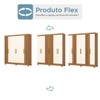 Guarda-Roupa Casal Francês 6 Portas 3 Gavetas Ripado Flex Cinamomo/Off White - Henn