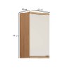 Armário Aéreo Cozinha 40 Cm Bless 1 Porta 100% Mdf Jequitibá/Off White Fosco - Linea Brasil