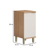 Balcão de Cozinha 40 Cm Bless 1 Porta 100% Mdf Jequitibá/Off White Fosco - Linea Brasil