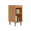 Balcão de Cozinha 40 Cm Bless 1 Porta 100% Mdf Jequitibá/Off White Fosco - Linea Brasil