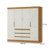 Guarda Roupa Casal Lunaro 4 Portas 6 Gavetas Cinamomo/Off White - Panorama Móveis