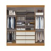 Guarda Roupa Casal Lunaro 4 Portas 6 Gavetas Cinamomo/Off White - Panorama Móveis
