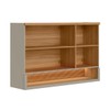 Armário Aéreo Cozinha 120 Cm Allure 3 Portas 100% Mdf Jequitibá/Gris Fosco - Linea Brasil