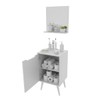 Armário de Banheiro 45cm 1 Porta com Espelho Bn3691 Branco - Tecno Mobili
