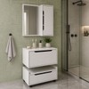Armário de Banheiro 60 Cm 1 Gaveta 2 Portas com Espelho Bn3692 Branco - Tecno Mobili