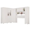 Guarda-Roupa Casal Modulado Positano 9 Portas 2 Gavetas com Espelho e Pés Branco - Pnr Móveis