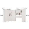 Guarda-Roupa Casal Modulado Positano 9 Portas 2 Gavetas com Espelho e Pés Branco - Pnr Móveis