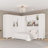 Guarda-Roupa Casal Modulado Positano 9 Portas 2 Gavetas com Espelho e Pés Branco - Pnr Móveis