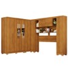 Guarda-Roupa Casal Modulado Positano 9 Portas 2 Gavetas com Espelho e Pés Cinamomo - Pnr Móveis