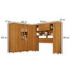 Guarda-Roupa Casal Modulado Positano 9 Portas 2 Gavetas com Espelho e Pés Cinamomo - Pnr Móveis