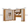 Guarda-Roupa Casal Modulado Positano 9 Portas 2 Gavetas com Espelho e Pés Cinamomo/Off White - Pnr Móveis