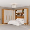 Guarda-Roupa Casal Modulado Positano 9 Portas 2 Gavetas com Pés Cinamomo/Off White - Pnr Móveis