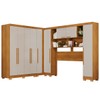 Guarda-Roupa Casal Modulado Positano 9 Portas 2 Gavetas com Pés Cinamomo/Off White - Pnr Móveis