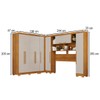 Guarda-Roupa Casal Modulado Positano 9 Portas 2 Gavetas com Pés Cinamomo/Off White - Pnr Móveis