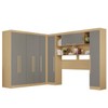 Guarda-Roupa Casal Modulado Positano 9 Portas 2 Gavetas Jequitibá/Granizo - Pnr Móveis
