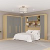 Guarda-Roupa Casal Modulado Positano 9 Portas 2 Gavetas Jequitibá/Granizo - Pnr Móveis