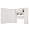 Guarda-Roupa Casal Modulado Positano 9 Portas 2 Gavetas Branco - Pnr Móveis