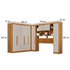 Guarda-Roupa Casal Modulado Positano 9 Portas 2 Gavetas Cinamomo/Off White - Pnr Móveis
