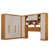 Guarda-Roupa Casal Modulado Positano 9 Portas 2 Gavetas Cinamomo/Off White - Pnr Móveis