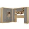 Guarda-Roupa Casal Modulado Positano 9 Portas 2 Gavetas com Espelho Jequitibá/Granizo - Pnr Móveis