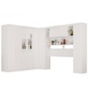 Guarda-Roupa Casal Modulado Positano 9 Portas 2 Gavetas com Espelho Branco - Pnr Móveis