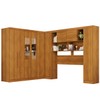 Guarda-Roupa Casal Modulado Positano 9 Portas 2 Gavetas com Espelho Cinamomo - Pnr Móveis