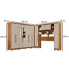 Guarda-Roupa Casal Modulado Pandora 11 Portas 2 Gavetas com Espelho e Pés Cinamomo/Off White - Pnr Móveis