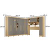 Guarda-Roupa Casal Modulado Pandora 11 Portas 2 Gavetas com Espelho e Pés Jequitibá/Granizo - Pnr Móveis