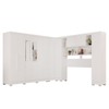 Guarda-Roupa Casal Modulado Pandora 11 Portas 2 Gavetas com Espelho e Pés Branco - Pnr Móveis
