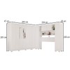 Guarda-Roupa Casal Modulado Pandora 11 Portas 2 Gavetas com Espelho e Pés Branco - Pnr Móveis