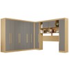 Guarda-Roupa Casal Modulado Pandora 11 Portas 2 Gavetas Jequitibá/Granizo - Pnr Móveis