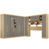 Guarda-Roupa Casal Modulado Pandora 11 Portas 2 Gavetas com Espelho Jequitibá/Granizo - Pnr Móveis