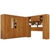 Guarda-Roupa Casal Modulado Pandora 11 Portas 2 Gavetas com Espelho Cinamomo - Pnr Móveis