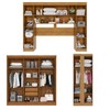 Guarda-Roupa Casal Modulado Pandora 11 Portas 2 Gavetas com Espelho Cinamomo - Pnr Móveis