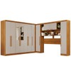 Guarda-Roupa Casal Modulado Pandora 11 Portas 2 Gavetas com Espelho Cinamomo/Off White - Pnr Móveis