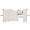 Guarda-Roupa Casal Modulado Pandora 11 Portas 2 Gavetas com Pés Branco - Pnr Móveis