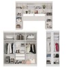 Guarda-Roupa Casal Modulado Pandora 11 Portas 2 Gavetas com Pés Branco - Pnr Móveis