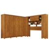 Guarda-Roupa Casal Modulado Pandora 11 Portas 2 Gavetas com Pés Cinamomo - Pnr Móveis
