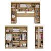 Guarda-Roupa Casal Modulado Pandora 11 Portas 2 Gavetas com Pés Jequitibá/Granizo - Pnr Móveis