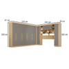 Guarda-Roupa Casal Modulado Portofino 13 Portas 4 Gavetas Jequitibá/Granizo - Pnr Móveis