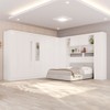 Guarda-Roupa Casal Modulado Portofino 13 Portas 4 Gavetas com Espelho Branco - Pnr Móveis