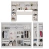 Guarda-Roupa Casal Modulado Portofino 13 Portas 4 Gavetas com Espelho Branco - Pnr Móveis