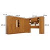 Guarda-Roupa Casal Modulado Portofino 13 Portas 4 Gavetas com Espelho Cinamomo - Pnr Móveis