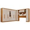 Guarda-Roupa Casal Modulado Portofino 13 Portas 4 Gavetas com Espelho Cinamomo/Off White - Pnr Móveis