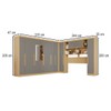 Guarda-Roupa Casal Modulado Portofino 13 Portas 4 Gavetas com Espelho Jequitibá/Granizo - Pnr Móveis