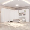 Guarda-Roupa Casal Modulado Portofino 13 Portas 4 Gavetas com Pés Branco - Pnr Móveis
